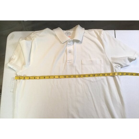 ST. JOHN'S BAY MEN'S WHITE POLO SHIRT SIZE MEDIUM - Picture 5 of 6